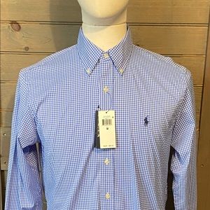 SOLD! Polo Ralph Lauren Men's Light Blue & White Button Down Medium (NWT)